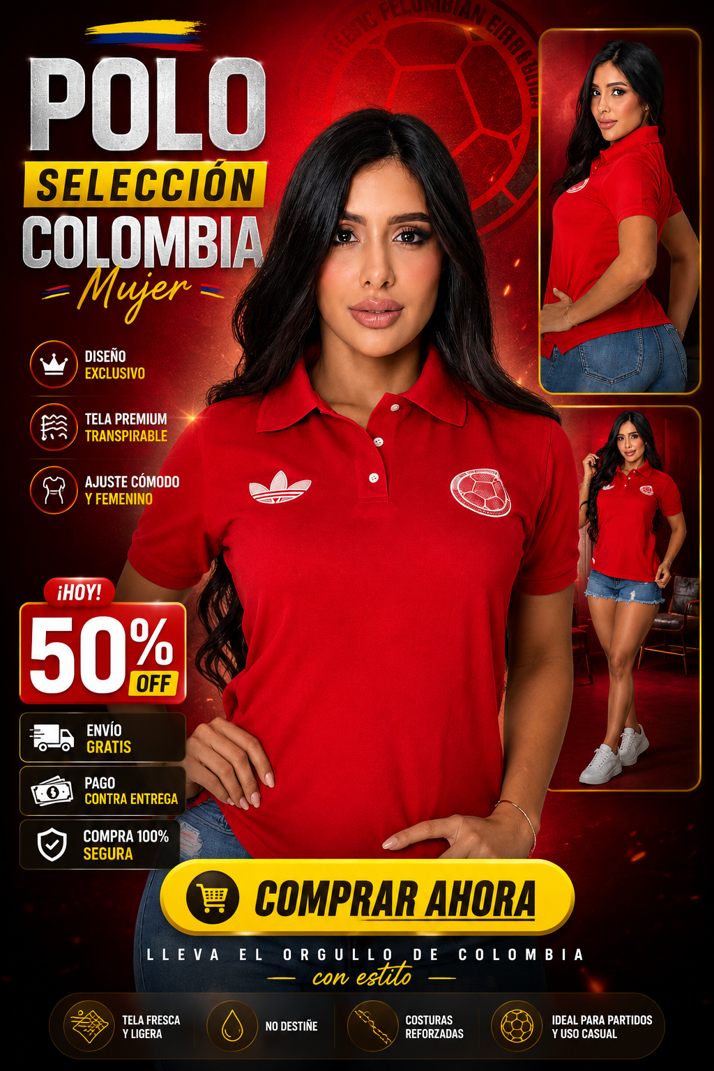 Polo Seleccion Colombia Dama