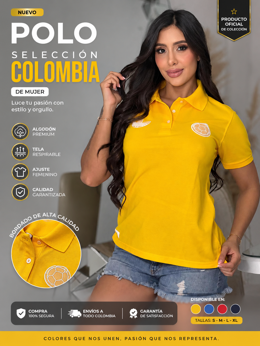 Polo Seleccion Colombia Dama