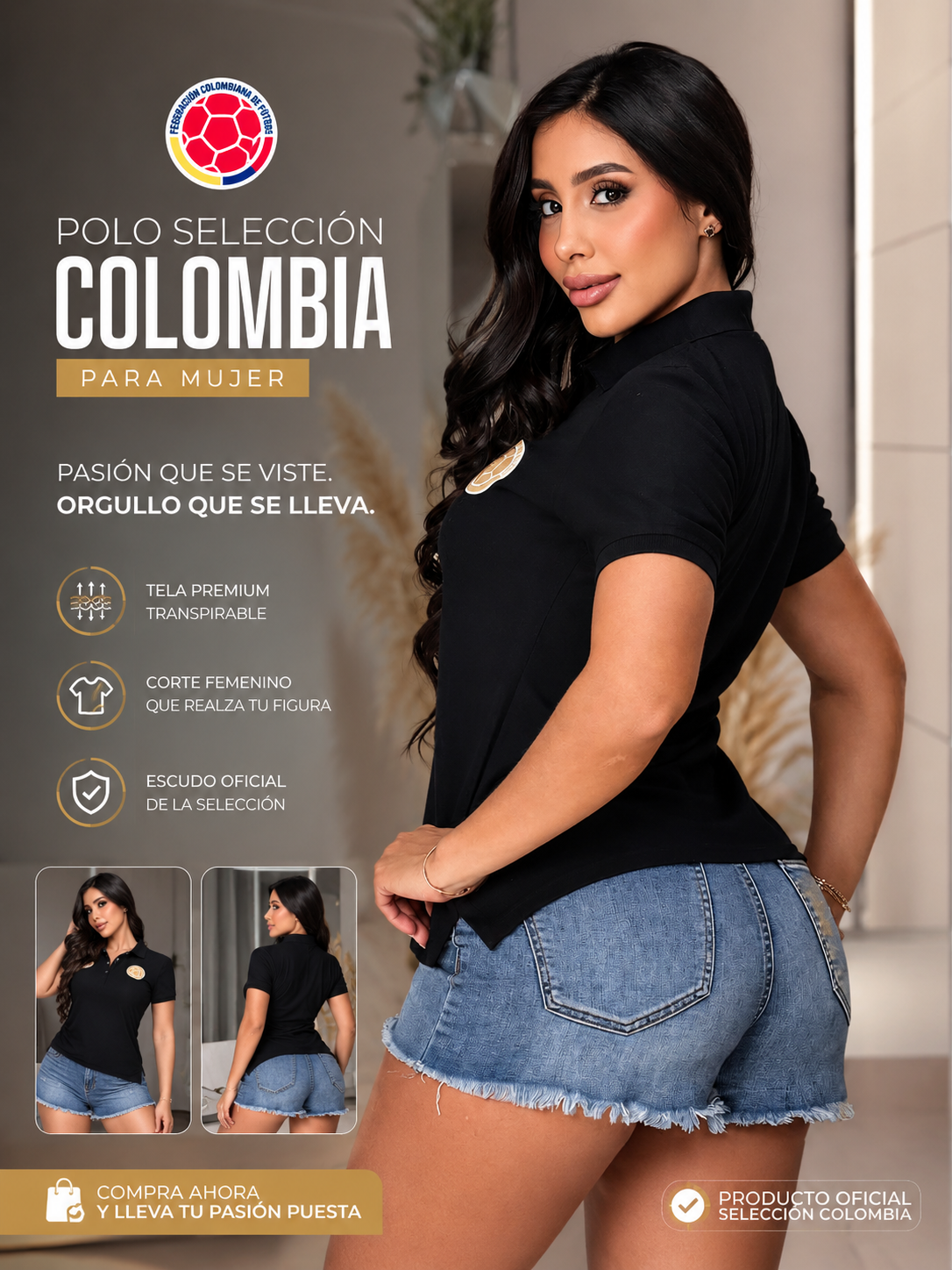 Polo Seleccion Colombia Dama
