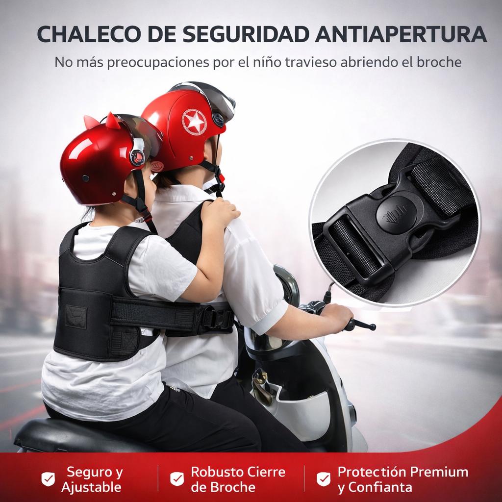 CHALECO DE SEGURIDAD PARA NIÑO MOTO