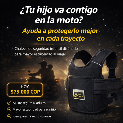 CHALECO DE SEGURIDAD PARA NIÑO MOTO